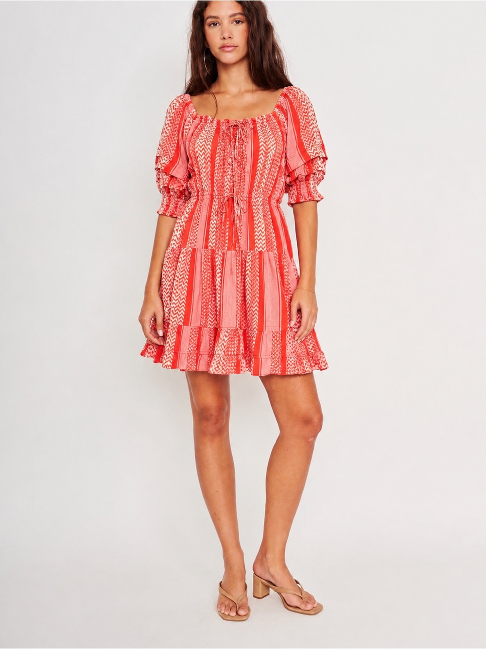 DRA Los Angeles Yasmin Dress – Orange/White – Size Small – NWT